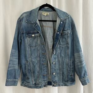 Madewell Light Wash Button Up Jean Jacket Womens Size Small